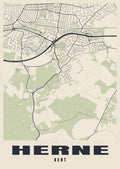 Street map poster of Herne, Kent