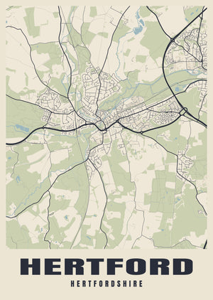 Hertford Street Map Poster