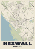 Street map poster of Heswall, Merseyside