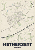 Street map poster of Hethersett, Norfolk