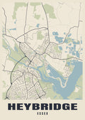 Street map poster of Heybridge, Essex