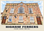Higham Ferrers Town Hall poster, Ink & Wash style