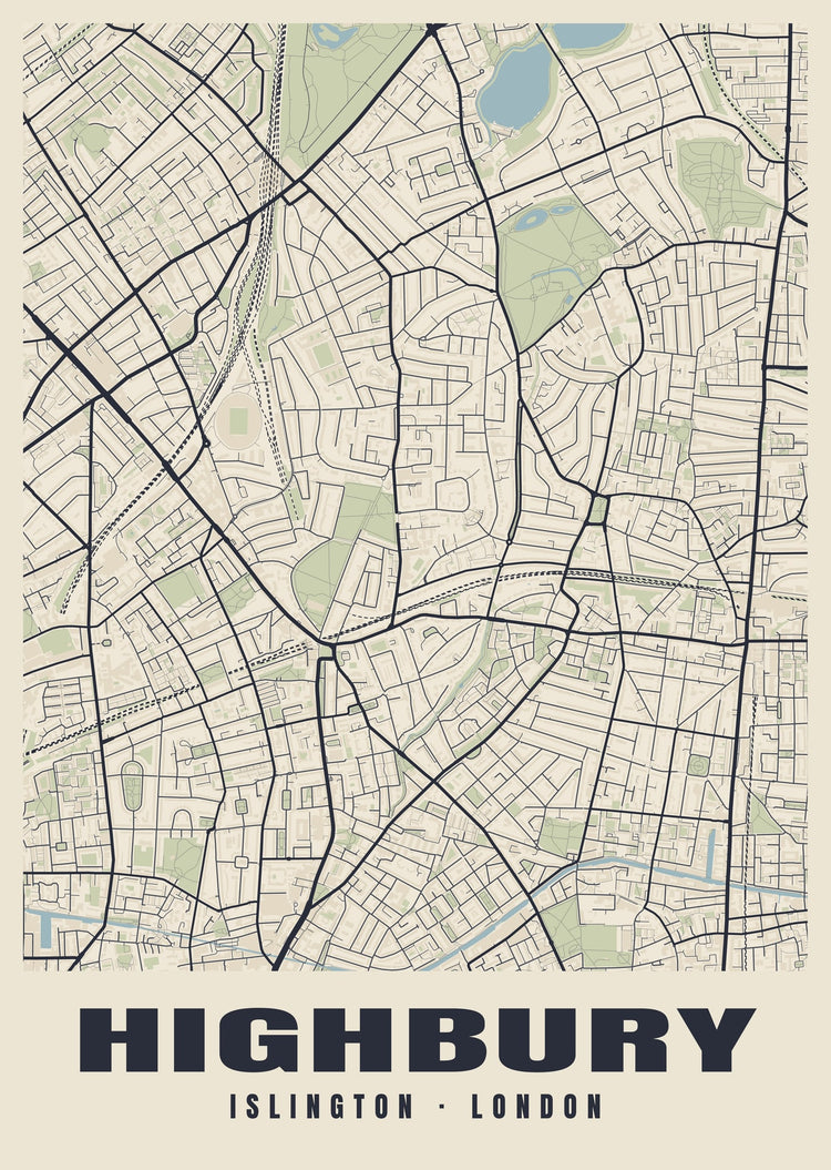 Highbury Heritage Street Map Poster