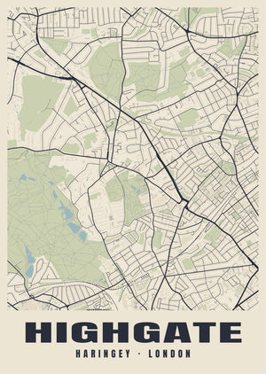 Highgate Heritage Street Map Poster