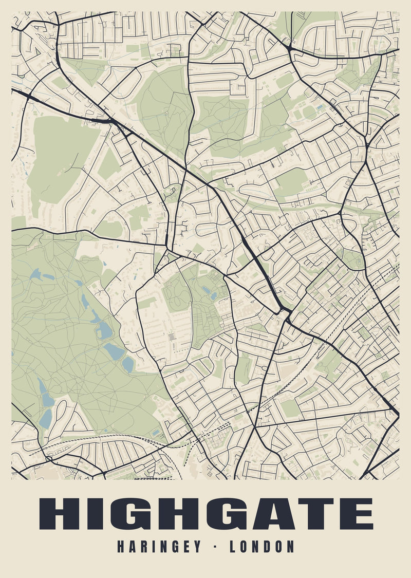 Highgate Heritage Street Map Poster