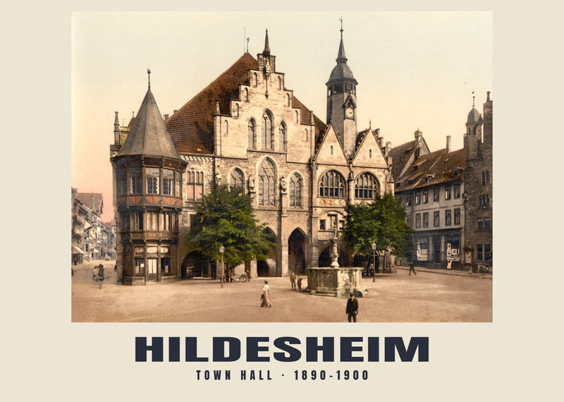 Town Hall, Hildesheim — 1890–1900 · Vintage photochrom print
