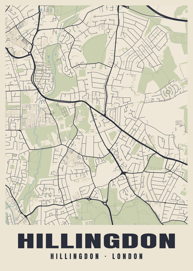 Hillingdon Heritage Street Map Poster