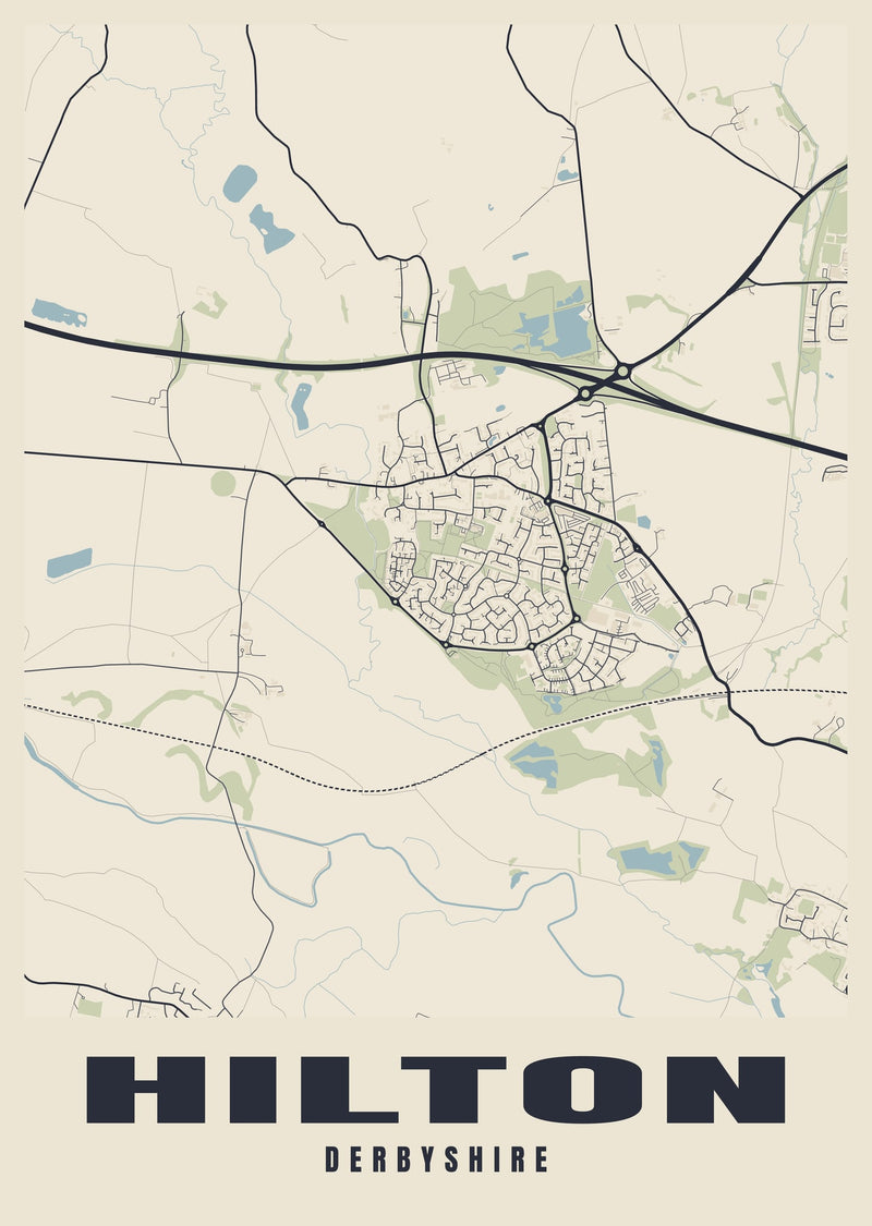 Hilton Street Map Poster