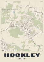 Street map poster of Hockley, Essex