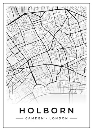 Holborn Street Map Poster