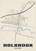 Street map poster of Holbrook, Arizona