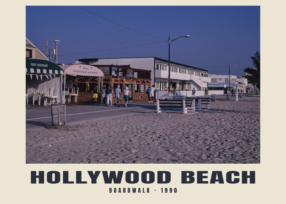 Boardwalk, Hollywood Beach, Florida — 1990 · Historic photograph print