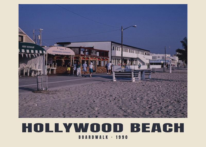 Lungomare, Hollywood Beach, Florida — 1990 · Stampa fotografica storica