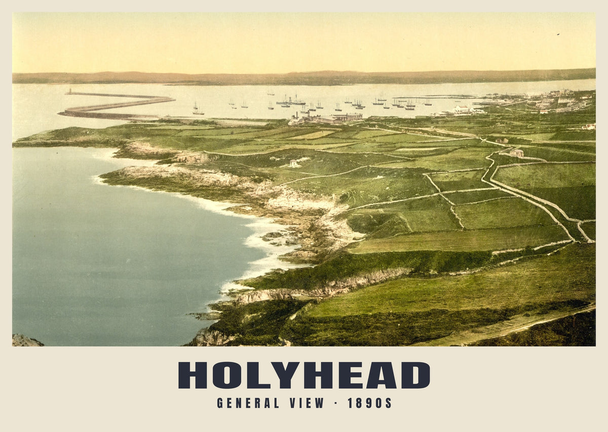General View, Holyhead, 1890s heritage photograph