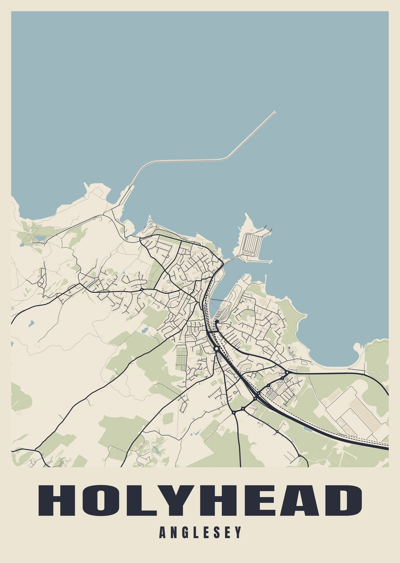 Holyhead Street Map Poster