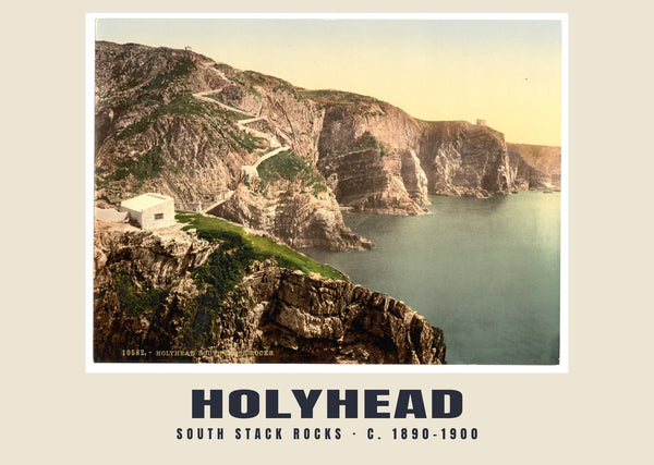 South Stack Rocks, Holyhead, c. 1890–1900 Stampa d'epoca