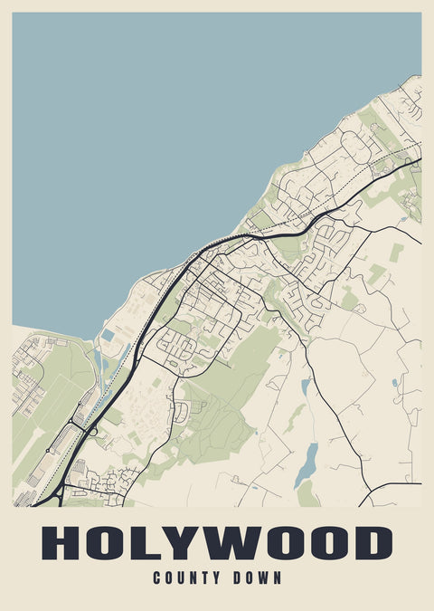 Holywood Street Map Poster