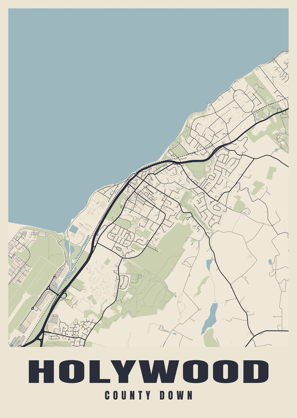 Holywood Street Map Poster