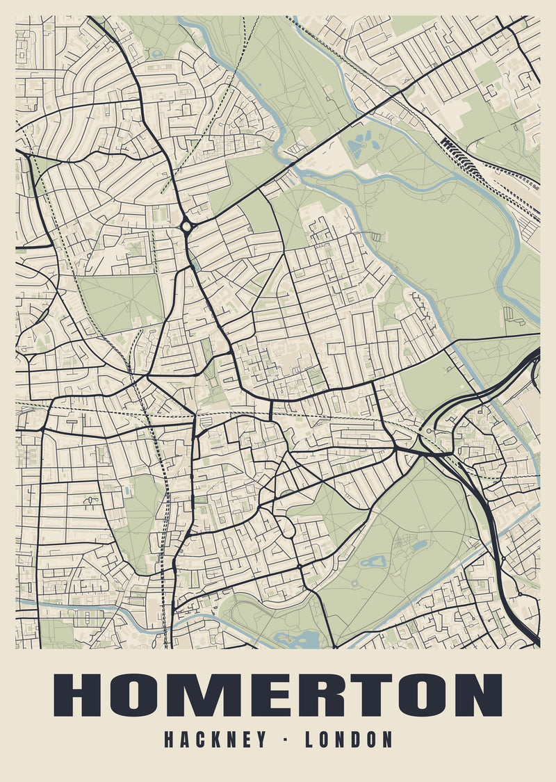 Homerton Heritage Street Map Poster