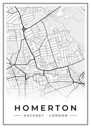 Homerton Street Map Poster