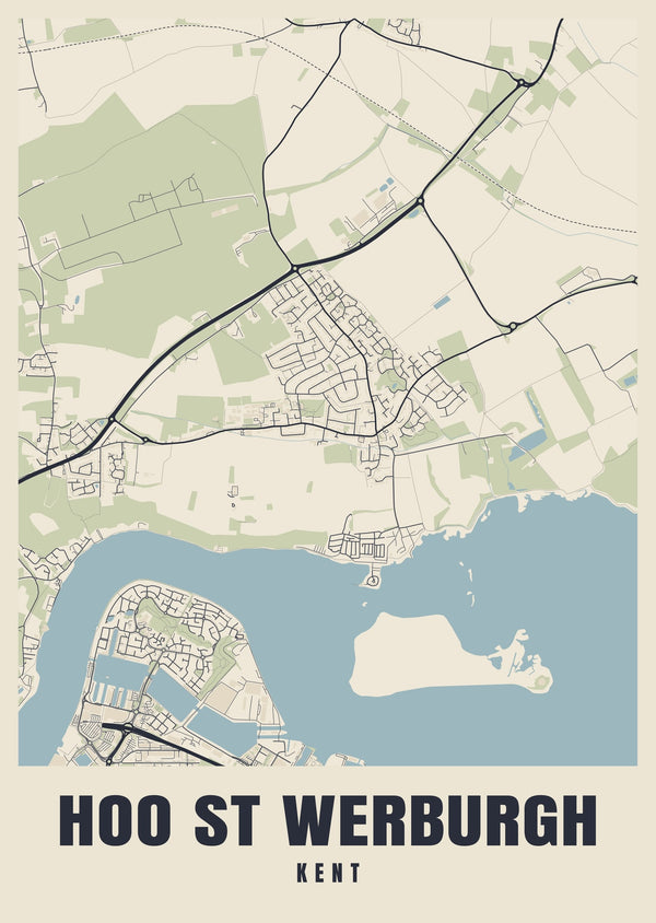 Hoo St Werburgh Street Map Poster