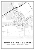 Street map poster of Hoo St Werburgh village centre, Kent