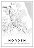 Street map poster of Horden village centre, County Durham