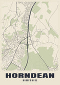 Street map poster of Horndean, Hampshire