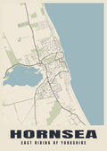 Street map poster of Hornsea, East Riding of Yorkshire