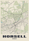 Street map poster of Horsell, Surrey