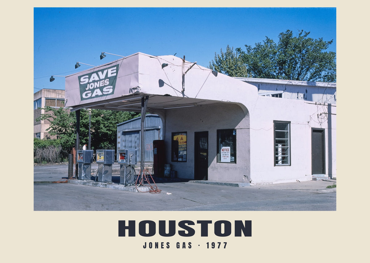 Jones Gas, Houston, 1977 — Wydruk historycznej fotografii