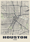 Street map poster of Houston, Texas