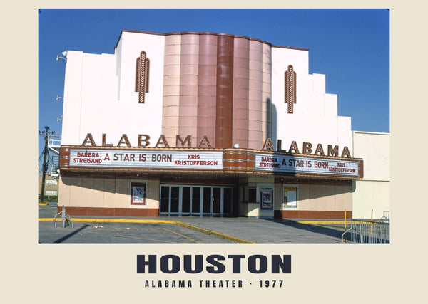 Alabama Theater, Houston, Texas — 1977 · Historic photograph print