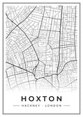 Street map poster of Hoxton, Hackney, London