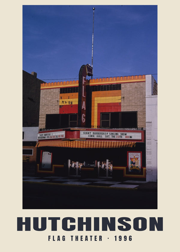 Flag Theater, Hutchinson, Kansas — 1996 · Lámina de fotografía histórica