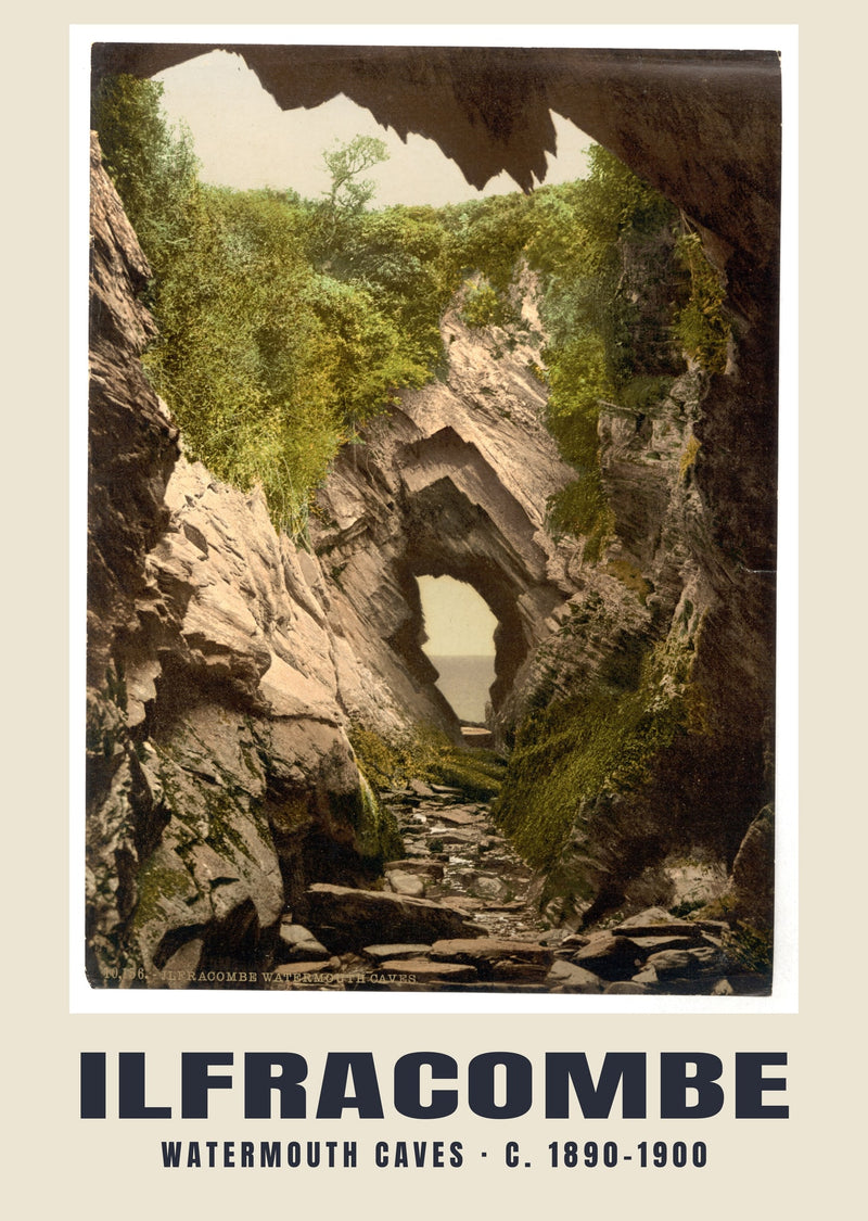 Watermouth caves, Ilfracombe, c. 1890–1900 Heritage Print
