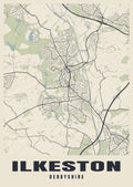 Street map poster of Ilkeston, Derbyshire