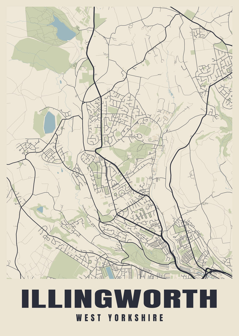Illingworth Street Map Poster