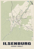 Street map poster of Ilsenburg, Saxony-Anhalt