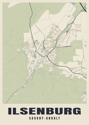Ilsenburg Street Map Poster