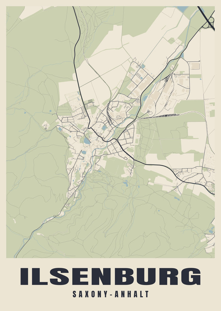 Ilsenburg Street Map Poster