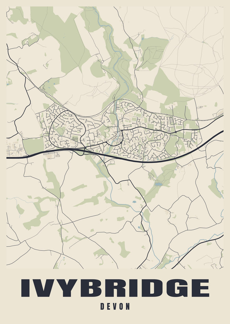 Ivybridge Street Map Poster