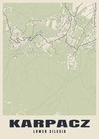 Street map poster of Karpacz, Lower Silesia