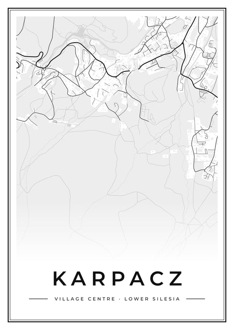 Karpacz Village Centre Street Map Poster