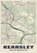 Street map poster of Kearsley, Greater Manchester
