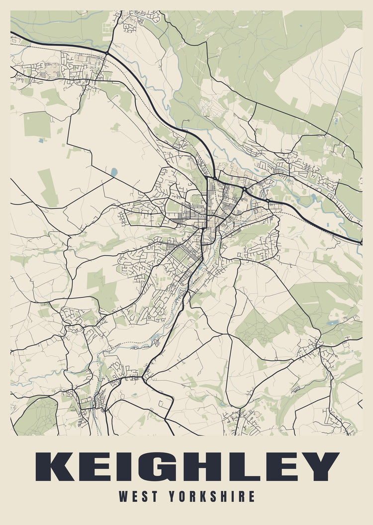 Keighley Street Map Poster