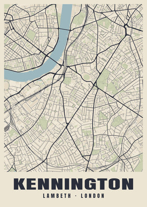 Kennington Heritage Street Map Poster
