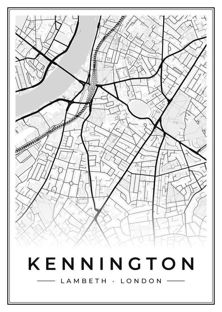 Kennington Street Map Poster