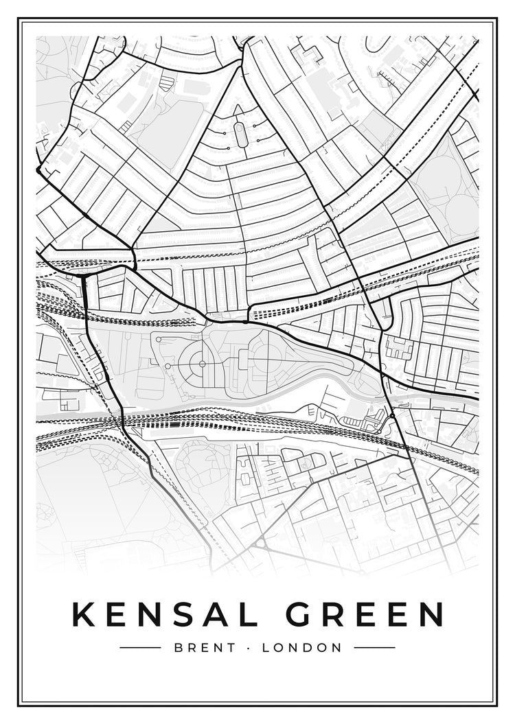 Kensal Green Street Map Poster