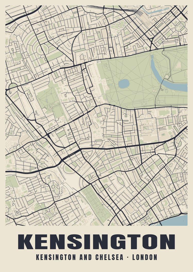 Kensington Heritage Street Map Poster